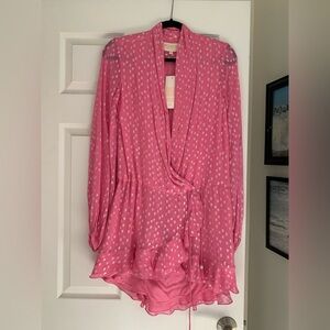 Rocco Sand pink dress with silver.